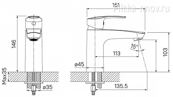 Ray RAYBL00i01 для раковины, черный Смеситель IDDIS Ray RAYBL00i01 для раковины, черный Смеситель IDDIS