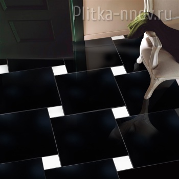 Суперчерный неглазурованный полированный 60x60 Керамогранит Realistik