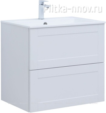 Терра 70 белый матовый Тумба с раковиной Aquanet