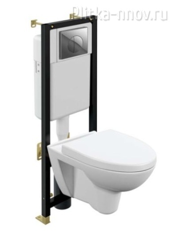 PARVA CO DPL EO + BLACK + LEON хром глянцевый комплект инсталляции Cersanit