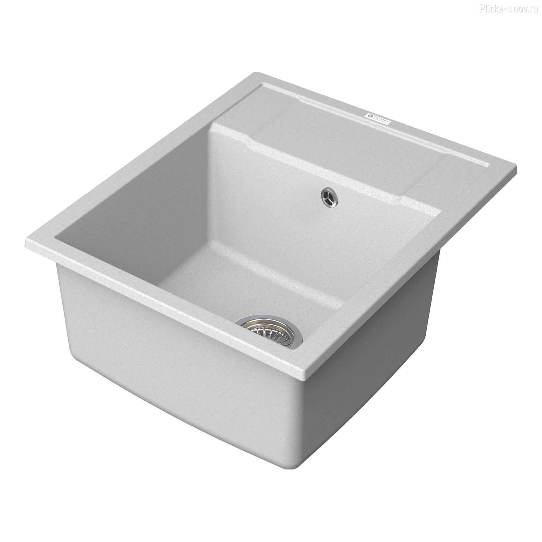 Римо 60х50 белый Мойка кухонная Point PN3010W Римо 60х50 белый Мойка кухонная Point PN3010W