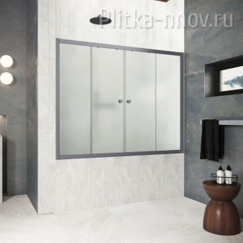 Z2V Protec 175 06 10, профиль GunMetal/Графит, стекло сатин Vegas-Glass