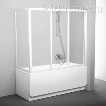 AVDP3+APSV-150х80 профиль белый/прозрачное стекло Ravak