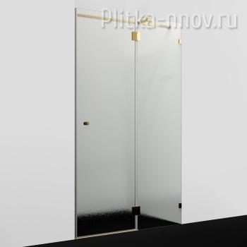 Ems 76H05R-TXG 120 Душевая дверь Глянцевое золото/Текстурное стекло WasserKRAFT