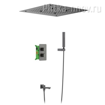 Petruma SX-5019/18SM Черное золото Душевая система встроенная с термостатом TIMO
