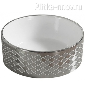 CeramaLux 7078ASP 41x41 Умывальник серебро