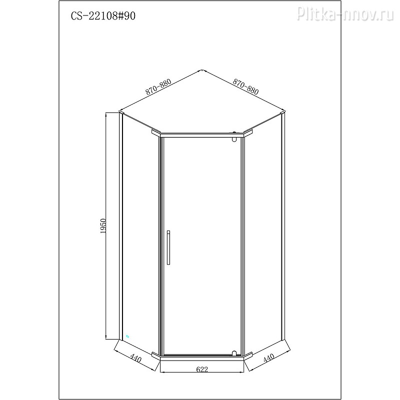CS-22108 90x90 Душевое ограждение Loranto NEO Easy clean CS-22108 90x90 Душевое ограждение Loranto NEO Easy clean