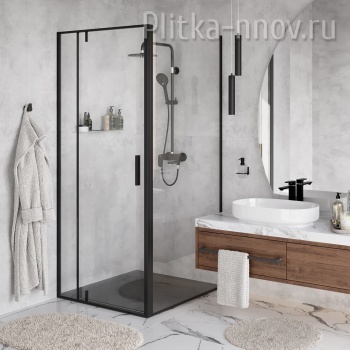 Elbe 74P20 90х80 черный Душевой уголок WasserKRAFT