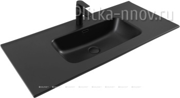 Flat 101х46.5 черная матовая Раковина мебельная Aquanet