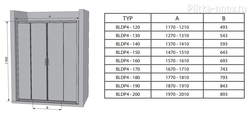 Blix BLDP4-150 блестящий+прозрачное стекло Ravak Blix BLDP4-150 блестящий+прозрачное стекло Ravak