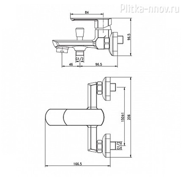 Cinetic AF120-20С Смеситель для ванны с душем Aquanet Cinetic AF120-20С Смеситель для ванны с душем Aquanet