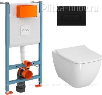 Shift SET-SHIFT-4in1-BMTс сиденьем микролифт безободковый Rim-ex цвет черный матовый VitrA
