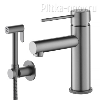 Saona 2360/18G Черное золото Смеситель для раковины с гигиеническим душем Timo