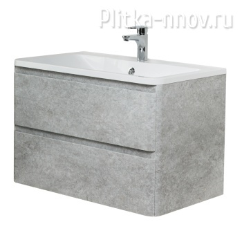Albano 800-2C-SO-CVG Pino Scania / Текстурированное Тумба с белой раковиной BelBagno