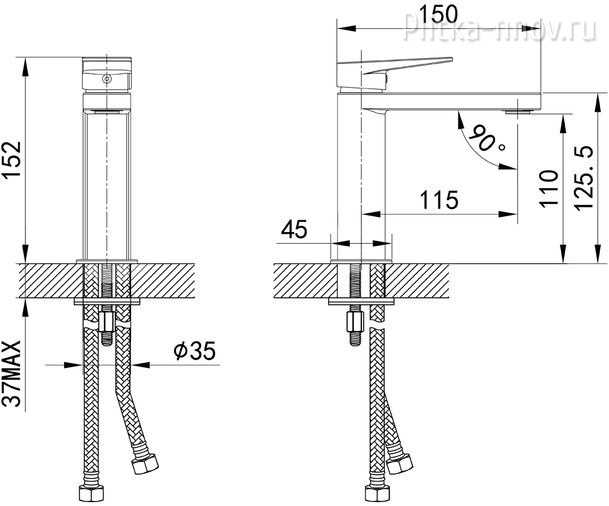 Bridge BRDSB00i01 для раковины смеситель IDDIS Bridge BRDSB00i01 для раковины смеситель IDDIS