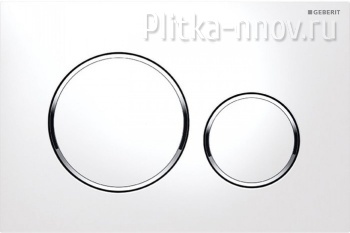 GEBERIT Sigma 20 115.882.JT.1 (не оставляет отпечатков)белый матовый/хром глянец