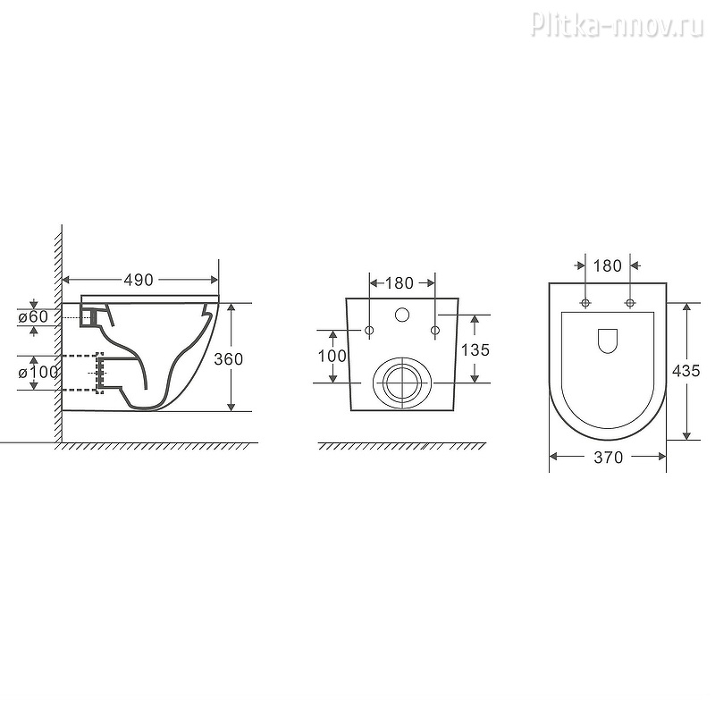 Merzbach 043 MT-BL 10000009940 Черный матовый Унитаз подвесной WeltWasser Merzbach 043 MT-BL 10000009940 Черный матовый Унитаз подвесной WeltWasser