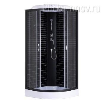 CS-6610-13GB 100х100 Loranto Душевая кабина поддон 13 см черный кирпичный узор CS-6610-13GB 100х100 Loranto Душевая кабина поддон 13 см черный кирпичный узор