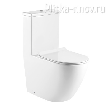 Morano AZ-1001 Azario Унитаз-моноблок безободковый в комплекте с сиденьем дюропласт микролифт