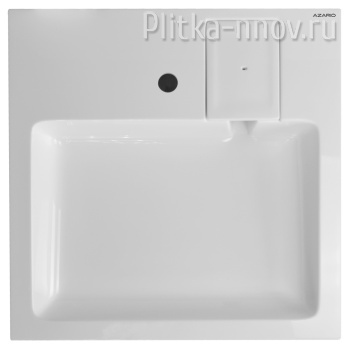 Slim NEW 600х600х100 литьевой мрамор, сифон в комплекте, белая (CS00086608) раковина над стиральной машиной Azario