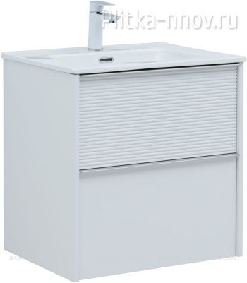 Вита 60 белый матовый Тумба с раковиной Aquanet