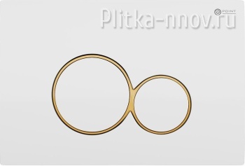 Виктория PN44061WG, цвет белая/золото, Клавиша смыва Point