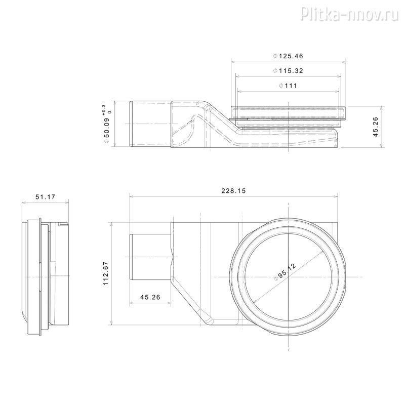 Гермес сталь 450 PN50145 Душевой лоток Point Гермес сталь 450 PN50145 Душевой лоток Point