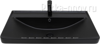 Ирис 81х48 черная матовая Раковина мебельная Aquanet
