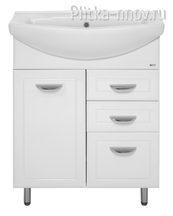 Дрея 65 Тумба с раковиной и бельевой корзиной Misty