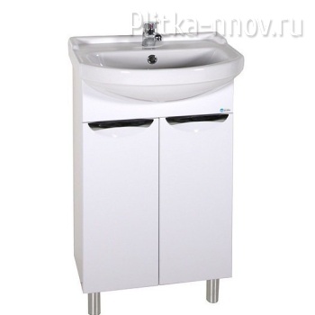 Мессина 50 Тумба с раковиной белый глянец ASB-Mebel