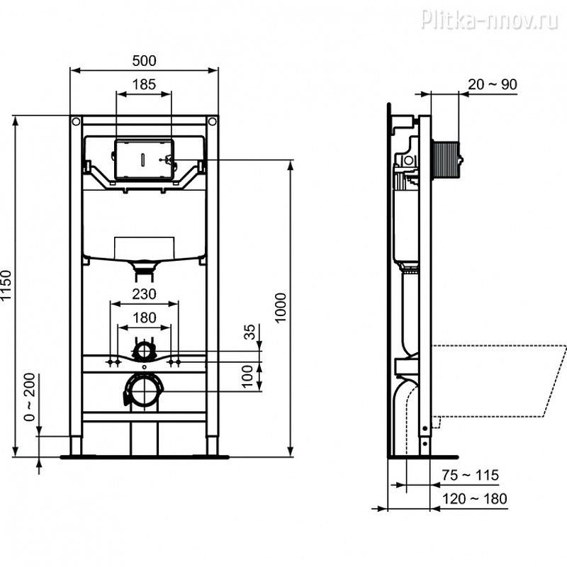 Connect Air PR212101 Унитаз с инсталляцией Ideal Standard Connect Air PR212101 Унитаз с инсталляцией Ideal Standard