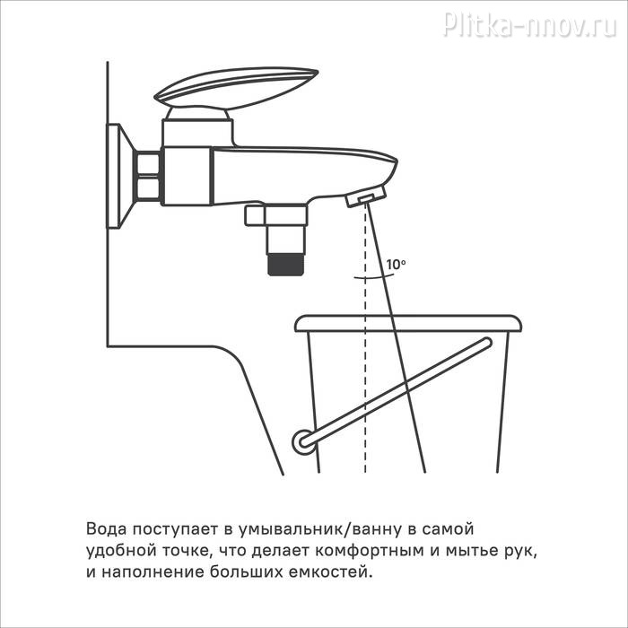 Stone STOSB00i02WA Смеситель для ванны с душем Iddis Stone STOSB00i02WA Смеситель для ванны с душем Iddis