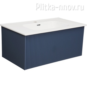 Terra 80 FNC-01-TER-BG-80 Тумба с раковиной Flat 80 подв. Синяя матовая La Fenice
