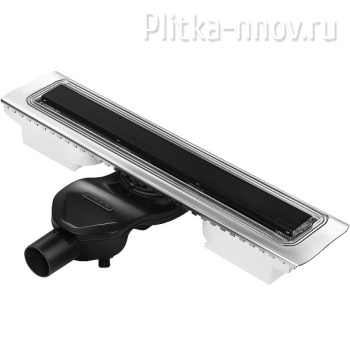 Norma C1 800 Черный матовый Душевой лоток с двухсторонней решеткой Berges