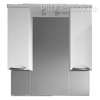 Мессина 100 Зеркало-шкаф белый глянец ASB-Mebel