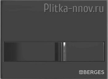 NOVUM L6 040016 BERGES Черная глянцевая кнопка смыва