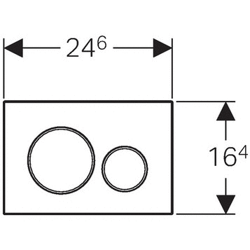 GEBERIT Sigma 20 115.882.KM.1 черный/хром глянцевый GEBERIT Sigma 20 115.882.KM.1 черный/хром глянцевый