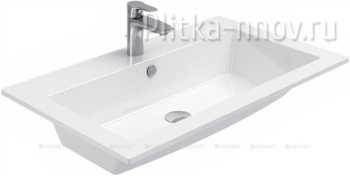 Электра 80х50 белая глянцевая Раковина мебельная Aquanet
