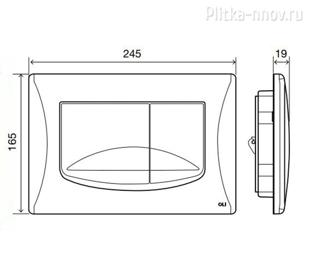 River Dual 638506 хром матовый Панель механическая OLI River Dual 638506 хром матовый Панель механическая OLI