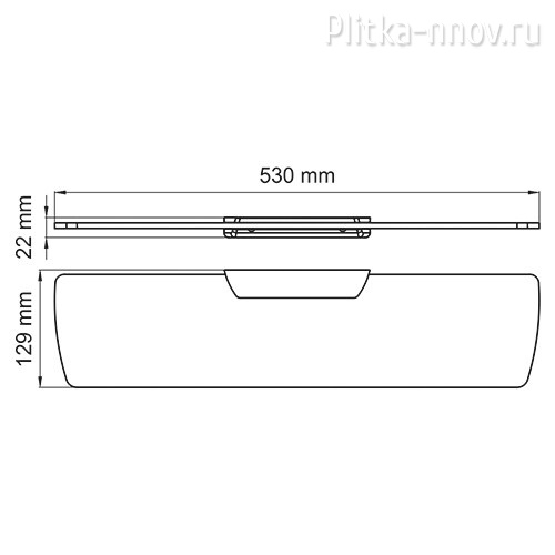 Glan K-5124 Полка стеклянная Glan K-5124 Полка стеклянная