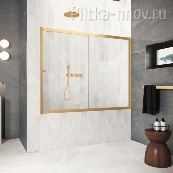 ZV Protec 150 03 01, профиль золото матовый, стекло прозрачное Vegas-Glass