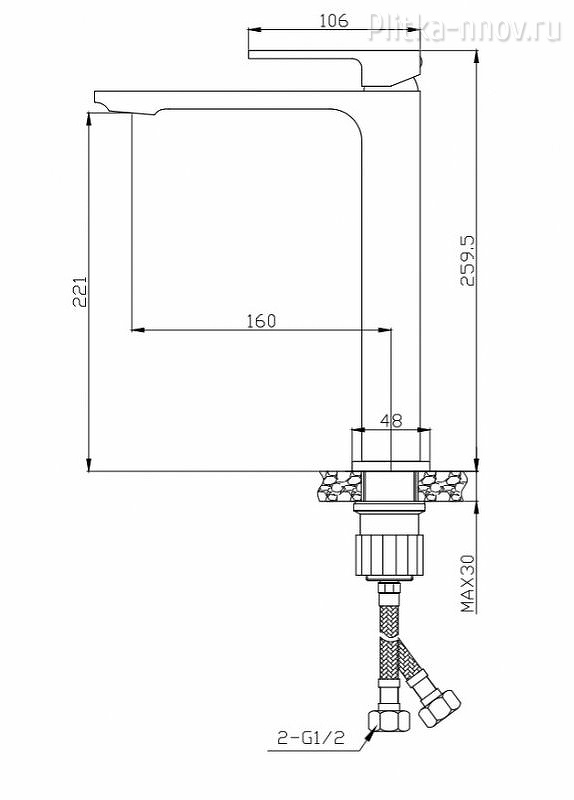 Luce LUC-LMC-CRM Хром Смеситель для раковины BelBagno Luce LUC-LMC-CRM Хром Смеситель для раковины BelBagno
