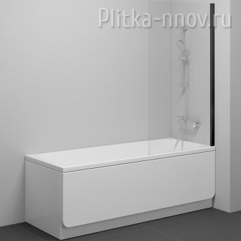 Merrit 80х140 AZ-NF6310-1 800 прозрачное стекло 6 мм, покрытие EASY CLEAN, цвет профиля черный Azario