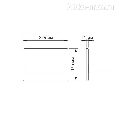 NOVUM L6 040016 BERGES Черная глянцевая кнопка смыва NOVUM L6 040016 BERGES Черная глянцевая кнопка смыва