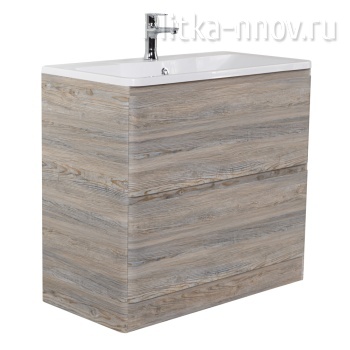 Albano 800-2C-PIA-PS Pino Scania / Текстурированное Тумба с белой раковиной BelBagno