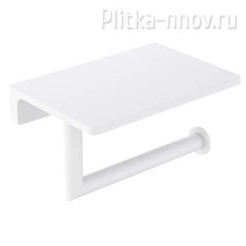 Saona 13043/16 Белый матовый Бумагодержатель с полкой для телефона TIMO