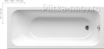 Chrome 180x80 Ravak ванна акриловая