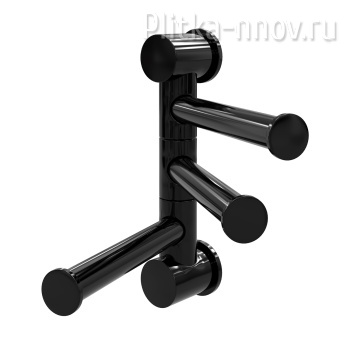 K-1053POLISHED BLACK Держатель полотенец тройной WasserKRAFT