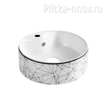 Виктория PN43065WB 41х41 Умывальник накладной, круглый Point
