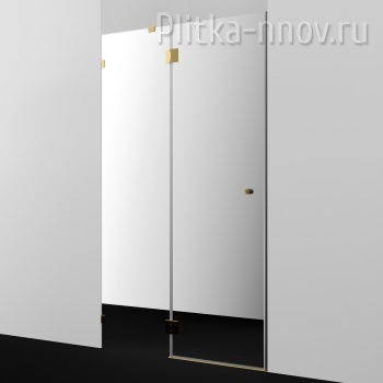 Ems 76H05L-MR 120 Душевая дверь Глянцевое золото/Зеркальное стекло WasserKRAFT